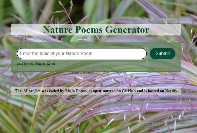 Nature Poem Project